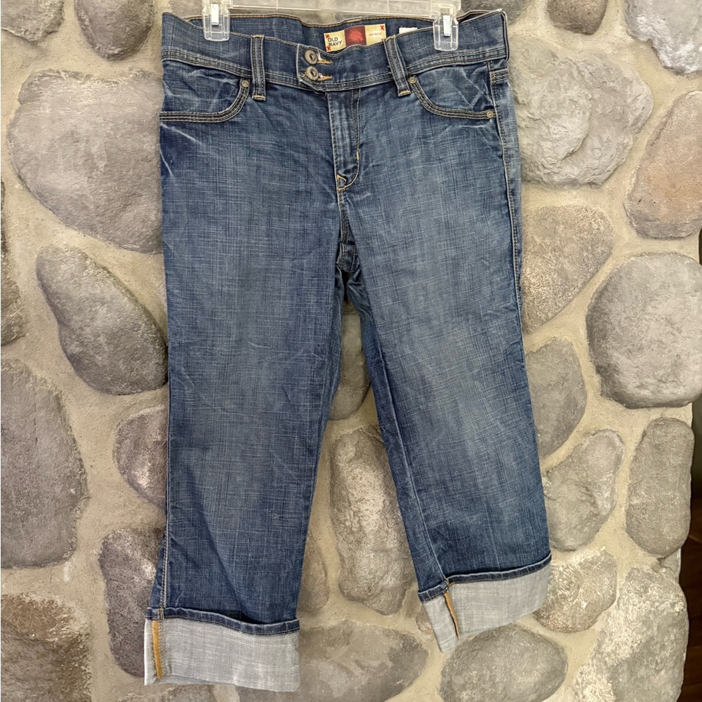 Old Navy Low Waist Stretch Cropped Jeans Blue Size 8